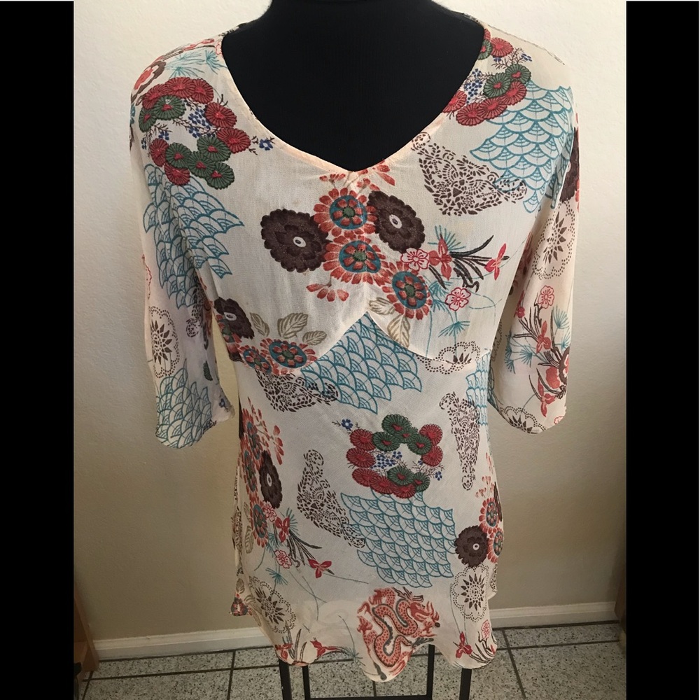 EUC ANGIE SZL Multi-colored Tunic Top